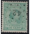 040 Prinses Wilhelmina (o) puntstempel 42