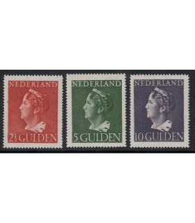 347 - 349 Koningin Wilhelmina (xx) 4. incl. certificaat