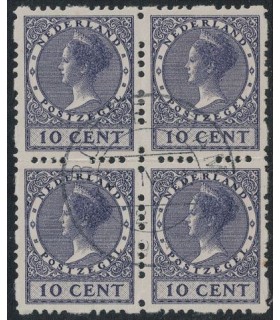 R45 Koningin Wilhelmina (o) blok van vier