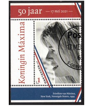 3927a Koningin Maxima 50 jaar (o) TAB