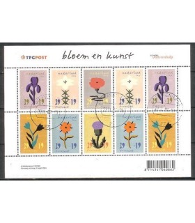 2252 - 2257 Bloem en Kunst vel (o)