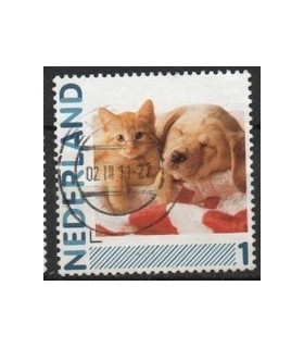 2791 Ha-26 Kat en hond (o)